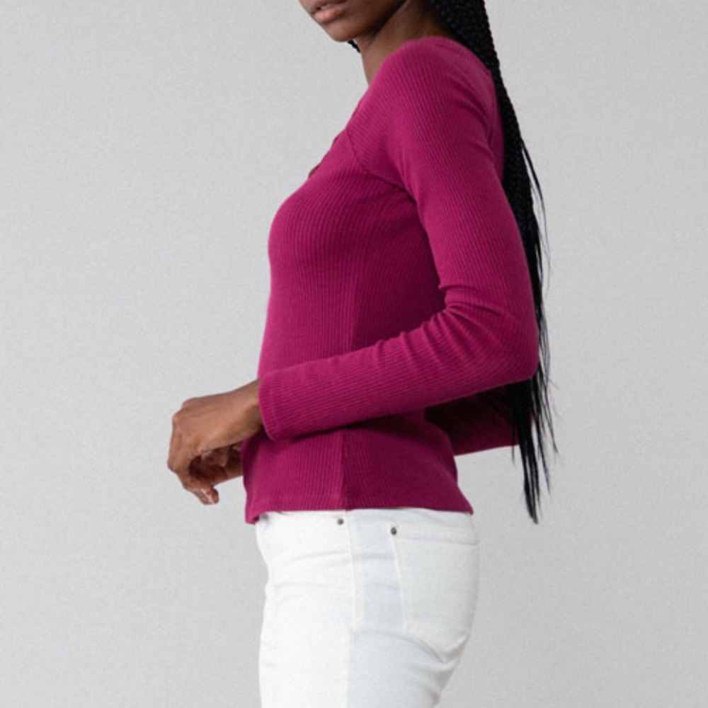 INC Zipper-Detail Raglan Sleeve Hot Pink Sweater S